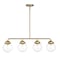 Designers Fountain Knoll 60 Watt 4 Light Brushed Gold Pendant with Clear Glass Shades 95938-BG - alternate 1